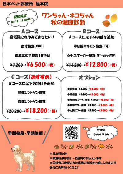 旭本院のキャンペーン